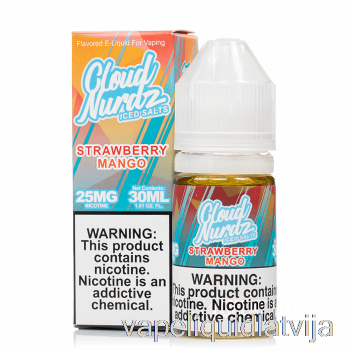 Ledus Zemeņu Mango - Mākonis Nurdz Salts - 30ml 25mg Vape šķidrums